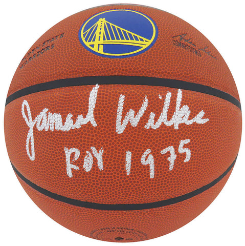 Jamaal Wilkes Signed Wilson Warriors Logo NBA Basketball w/ROY 1975 - (SS COA)
