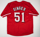Brady Singer Signed Cincinnati Reds City Connect Custom Style Jersey (Beckett)