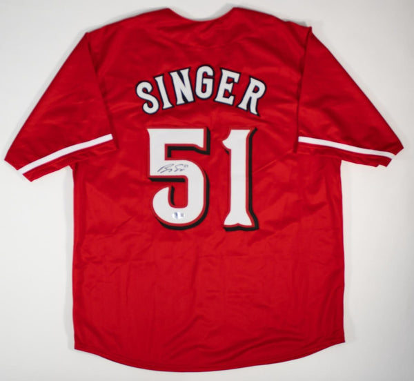Brady Singer Signed Cincinnati Reds City Connect Custom Style Jersey (Beckett)