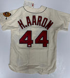 HANK AARON Signed Official Mitchell & Ness Jersey w/ "HOF 82" AUTO - JSA - BLK