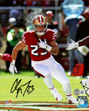 CHRISTIAN MCCAFFREY AUTOGRAPHED 8X10 PHOTO SAN FRANCISCO 49ERS BECKETT QR 224393