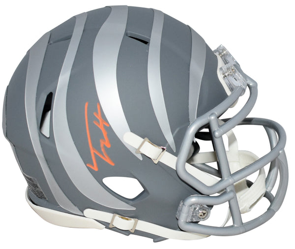 TREY HENDRICKSON SIGNED CINCINNATI BENGALS SLATE SPEED MINI HELMET BECKETT