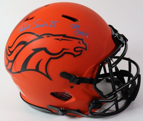 Patrick Surtain II Autographed "24 DPOY" Broncos Orange Rave Pro Helmet BAS COA