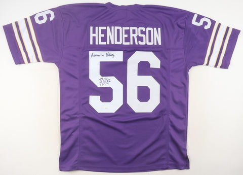 E. J. Henderson Signed Minnesota Jersey Inscribed " Forever a Viking"(JSA QR) LB