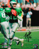 Randall Cunningham Autographed Eagles Dropback 8x10 HM Photo- Beckett W *Black