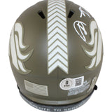 Shannon Sharpe Autographed Denver Broncos 22 Salute Mini Helmet Beckett 50810