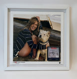 Jennifer Aniston Autographed "Clydeo" Card with Poster Framed JSA COA