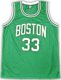 BOSTON CELTICS LARRY BIRD AUTOGRAPHED SIGNED GREEN JERSEY PSA/DNA STOCK #215679
