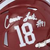 Cameron Latu Alabama Crimson Tide Signed Riddell Speed Mini Helmet