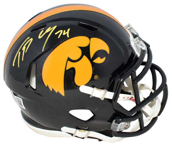 TRISTAN WIRFS AUTOGRAPHED SIGNED IOWA HAWKEYES SPEED MINI HELMET BECKETT