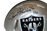 Jim Plunkett Autographed Las Vegas Raiders Speed Mini Helmet BAS 40064