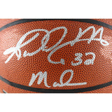 Karl Malone Autographed Utah Jazz I/O Wilson Basketball Mailman Beckett 49266