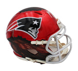 Mac Jones Signed New England Patriots Speed Flash Ripped NFL Mini Helmet