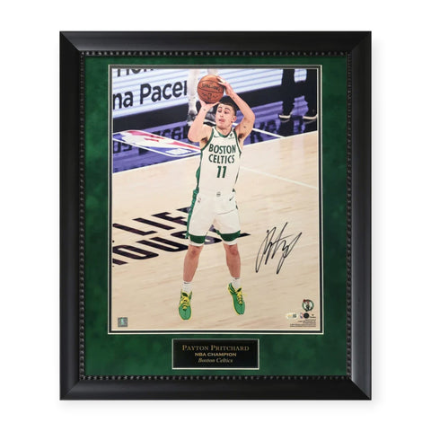Payton Pritchard Boston Celtics Sign Autographed 16x20 Photo Framed to 23x27 JSA