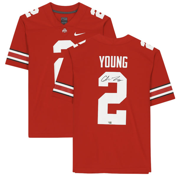 Chase Young Autographed Ohio State Buckeyes Scarlet Nike Game Jersey Fanatics