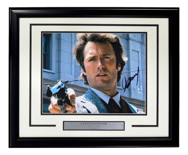 Clint Eastwood Signed Framed 8x10 Dirty Harry Photo BAS