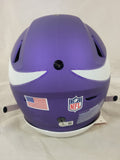 JUSTIN JEFFERSON SIGNED MINNESOTA VIKINGS F/S TRIBUTE SPEEDFLEX HELMET BAS QR