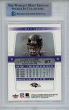 Ray Lewis Autographed 2004 Fleer Genuine #27 Trading Card Beckett Slab 43367
