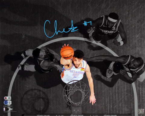 Thunder Chet Holmgren Signed 16x20 Horizontal Spotlight Photo Vs PHX BAS Witness