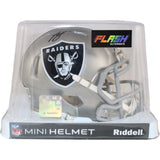 Ashton Jeanty Autographed Las Vegas Raiders Mini helmet Flash Beckett WIT 53221