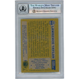 Lawrence Taylor Autographed 1982 Topps #434 Slabbed Trading Card Beckett 50347