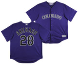 Rockies Nolan Arenado Signed Purple Majestic Cool Base Jersey MLB #VS095919