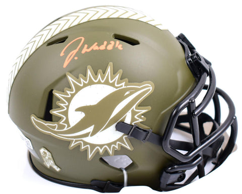 Jaylen Waddle Signed Miami Dolphins Salute to Service Speed Mini Helmet-Fanatics