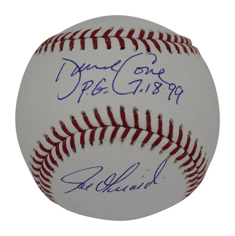 David Cone & Joe Girardi Signed New York Yankees OML Baseball PG BAS 39579