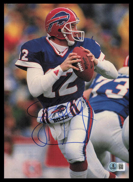 Jim Kelly Autographed 8x11 Magazine Page Photo Buffalo Bills Beckett QR #BS36792