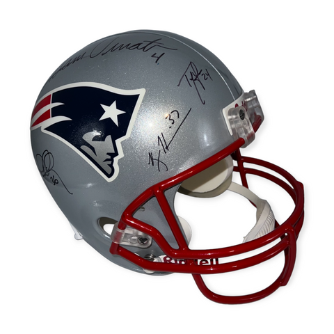 New England Patriots Legends Team Signed Autographed Helmet JSA