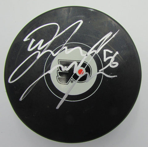 Tyrell Goulbourne Philadelphia Flyers Autographed/Signed Flyers Logo Puck 141764