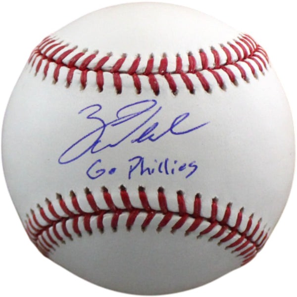 Zack Wheeler Autographed Philadelphia Phillies OML Baseball Insc. Fanatics 54556