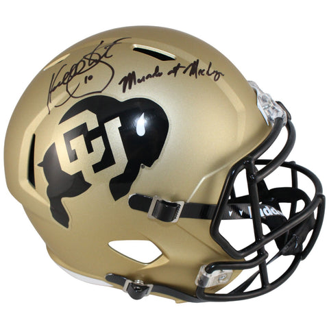 Kordell Stewart Signed Colorado Buffaloes F/S Helmet Miracle Beckett 52780