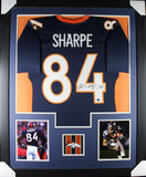 SHANNON SHARPE (Broncos blue TOWER) Signed Autograph Framed Jersey Beckett