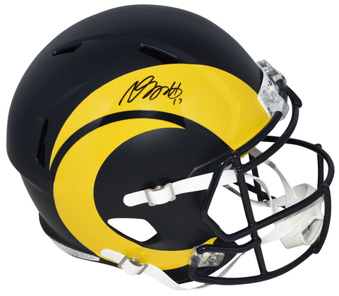 DAVANTE ADAMS SIGNED LOS ANGELES RAMS 2025 RIVALRIES FULL SIZE HELMET BECKETT