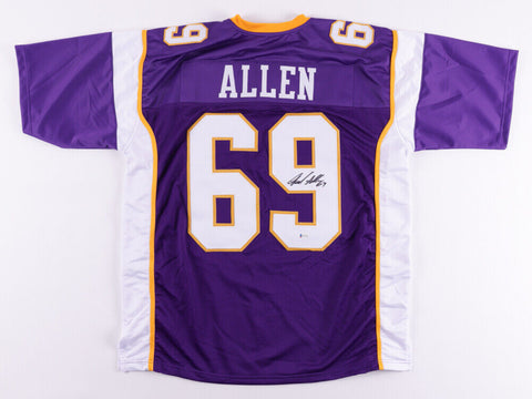 Jared Allen Signed Minnesota Vikings Jersey (Beckett COA) 5xPro Bowl Defense End