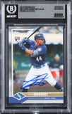 Mariners Julio Rodriguez Signed 2022 Topps CC #15 Card Auto 10! BAS Slabbed