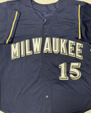 BEN SHEETS Signed Custom Replica Brewers Navy Jersey AUTO - BAS