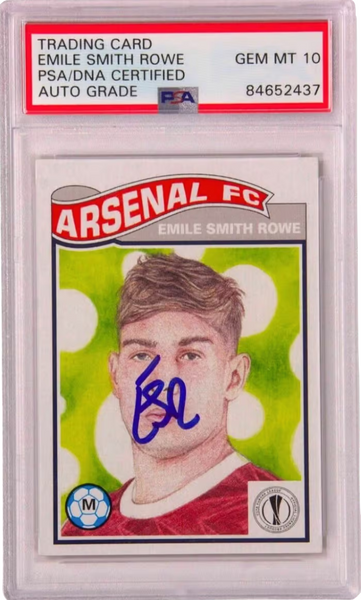 Emile Smith Rowe Signed 2021 Topps Living Set #290 - PSA 10 Autograph