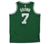 Jaylen Brown Signed Boston Celtics Nike Swingman Icon Ed Green Jersey -Large