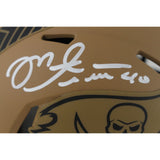 Mike Alstott Autographed Tampa Bay Buccaneers 23 STS Mini Helmet Beckett 50214