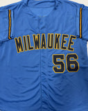 GRANT ANDERSON Signed Custom Replica Brewers Alternate Jersey AUTO - BAS