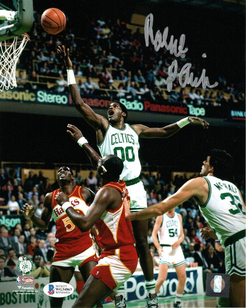 Robert Parish Autographed Boston Celtics 8x10 Photo Beckett Witnessed