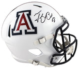 Arizona Tedy Bruschi Signed White Full Size Speed Rep Helmet W/ Case BAS Witness