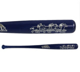 Multi-Signed Horse Racing Custom Cooperstown Triple Crown Blue Bat with 5 Sigs