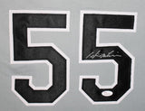 Hideki Matsui Signed New York Yankees 35"x 43" Custom Framed Jersey (JSA COA)
