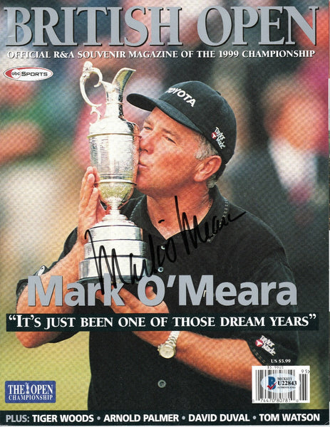 Mark O'Meara Autographed 1999 British Open Program Beckett Authenticated