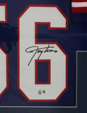 Lawrence Taylor Signed New York Giants Framed Blue NFL Jersey