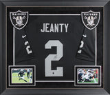 Raiders Ashton Jeanty Signed Black Nike Limited Framed Jersey BAS Witnessed