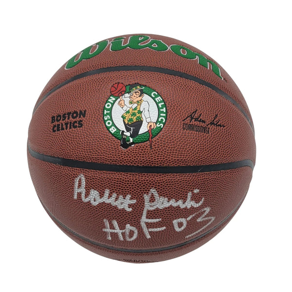 Robert Parish Signed Boston Celtics Logo Basketball W/ HOF 03 Beckett Witnessed